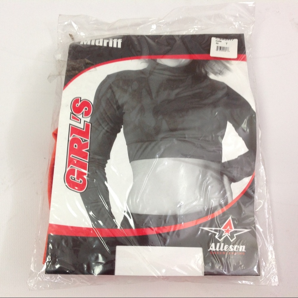 Girls Cheerleading Midriff Top Orange Longsleeve